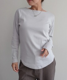 Rashik | コットンフライスボートネックトップス(Tシャツ/カットソー)