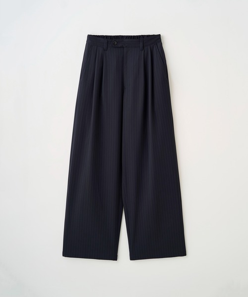 Juha(ユハ)の「2TUCK WIDE PINSTRIPE PANTS(スラックス・メンズ・チャコールグレー/ネイビー・2/3/4)」の10枚目の写真
