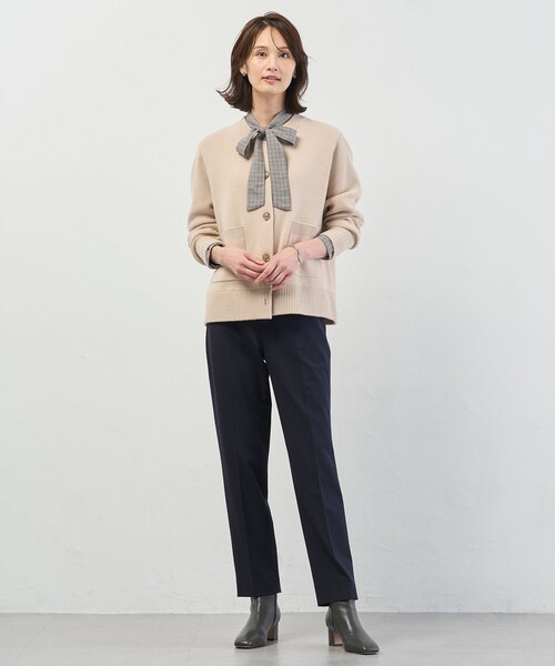 J.PRESS(ジェイプレス)の「サイロチェック ストライプ ブラウス(シャツ/ブラウス・レディース・ブルー系1/ブラウン系3/ネイビー系3・T15/T13)」の7枚目の写真