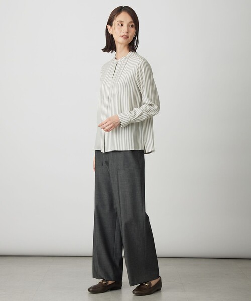 J.PRESS(ジェイプレス)の「サイロチェック ストライプ ブラウス(シャツ/ブラウス・レディース・ブルー系1/ブラウン系3/ネイビー系3・T15/T13)」の21枚目の写真