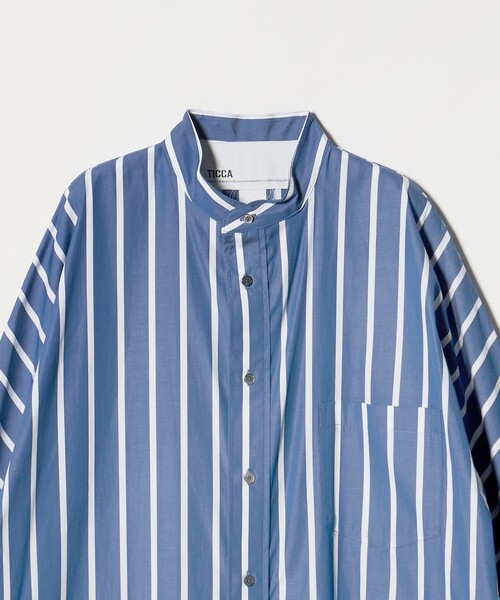 TICCA＞ストライプ テントライン シャツワンピース（シャツワンピース