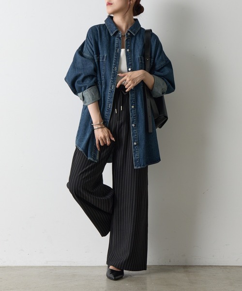 COLONY 2139（コロニートゥーワンスリーナイン）の「8ozデニムシャツ（シャツ/ブラウス・レディース・ダークブルー/ネイビー・FREE）」の15枚目の写真