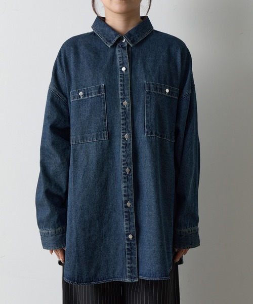 COLONY 2139（コロニートゥーワンスリーナイン）の「8ozデニムシャツ（シャツ/ブラウス・レディース・ダークブルー/ネイビー・FREE）」の19枚目の写真
