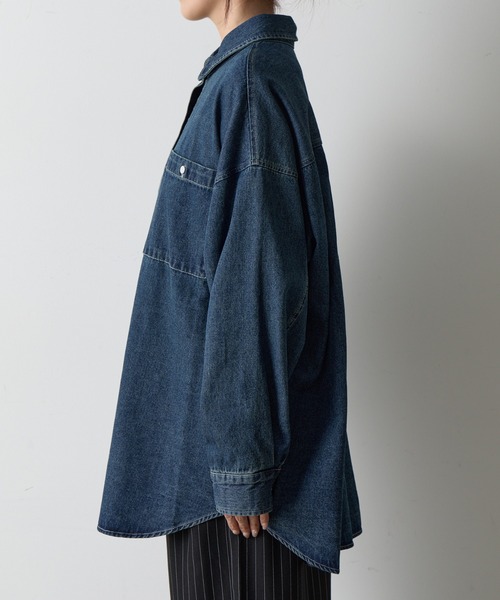 COLONY 2139（コロニートゥーワンスリーナイン）の「8ozデニムシャツ（シャツ/ブラウス・レディース・ダークブルー/ネイビー・FREE）」の20枚目の写真