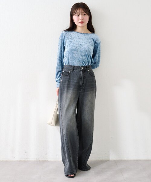 セール】【新色追加/7色展開】スタッズベロアプルオーバー（Tシャツ