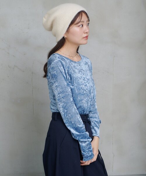 セール】【新色追加/7色展開】スタッズベロアプルオーバー（Tシャツ