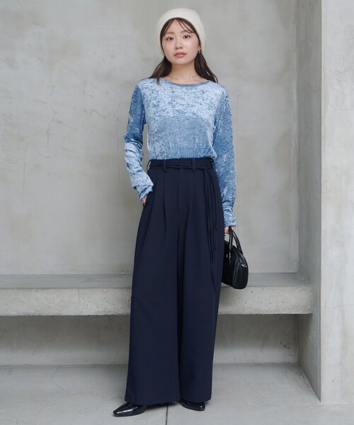 セール】【新色追加/7色展開】スタッズベロアプルオーバー（Tシャツ