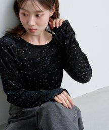 LIU JO キラキラビジュー　長袖カットソー　S LIU JO キラキラビジュー 長袖カットソー S