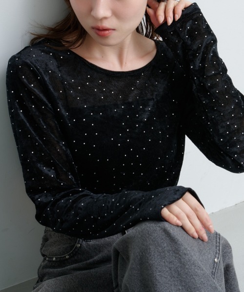 新色追加/7色展開/2025AWカタログ】スタッズベロアプルオーバー
