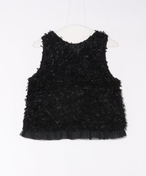 Jines(ジネス)の「ファンシーファブリック前後2WAYベスト(Tシャツ/カットソー・レディース・ブラック/ホワイト・38)」の3枚目の写真