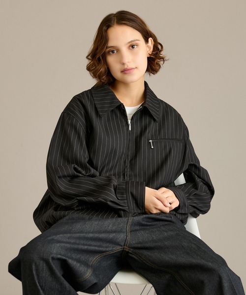 drestrip 黒 ジップアップジャケット セール】ZIP STRIPE JACKET / ジップストライプジャケット（その他