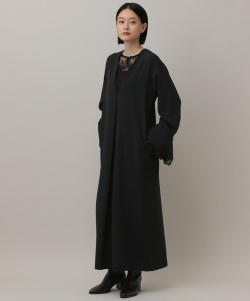 A part by(アパートバイ)の「シャンブレーカフタンワンピース(ワンピース・レディース・グレー系その他4/ブラック・FREE)」の4枚目の写真