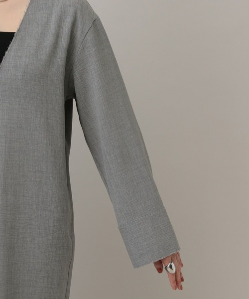 A part by(アパートバイ)の「シャンブレーカフタンワンピース(ワンピース・レディース・グレー系その他4/ブラック・FREE)」の11枚目の写真