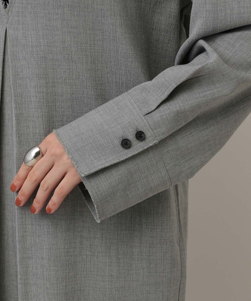 A part by(アパートバイ)の「シャンブレーカフタンワンピース(ワンピース・レディース・グレー系その他4/ブラック・FREE)」の12枚目の写真