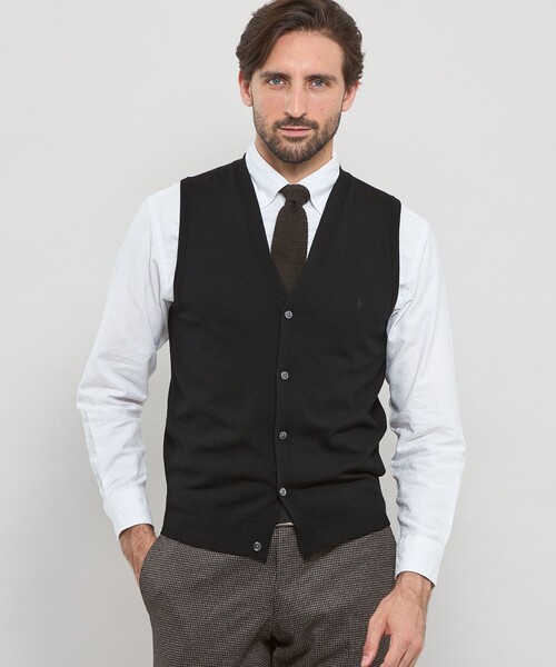MACKINTOSH LONDON（マッキントッシュ ロンドン）の「14ゲージウォッシャブルウールベスト（ベスト・メンズ・ブラック/グレー系その他・M/L）」の2枚目の写真