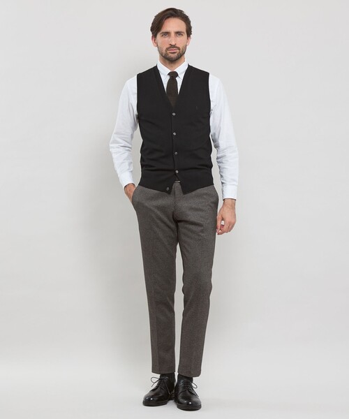 MACKINTOSH LONDON（マッキントッシュ ロンドン）の「14ゲージウォッシャブルウールベスト（ベスト・メンズ・ブラック/グレー系その他・M/L）」の4枚目の写真