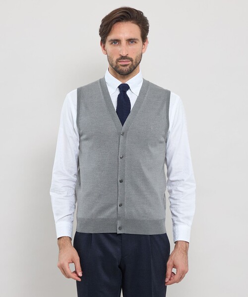 MACKINTOSH LONDON（マッキントッシュ ロンドン）の「14ゲージウォッシャブルウールベスト（ベスト・メンズ・ブラック/グレー系その他・M/L）」の6枚目の写真