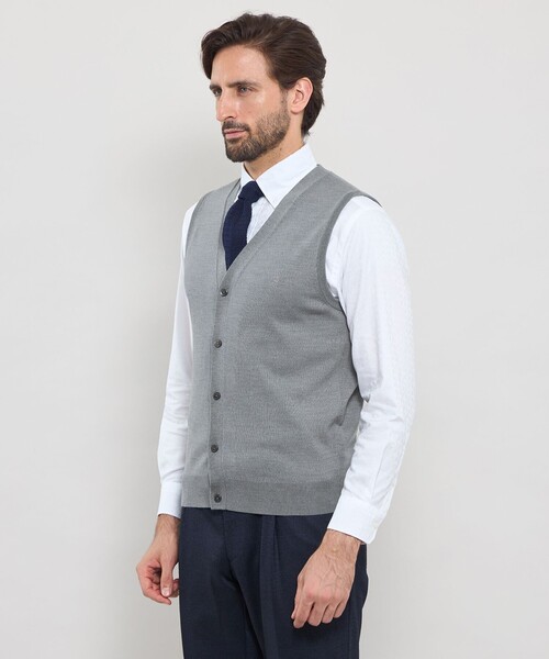 MACKINTOSH LONDON（マッキントッシュ ロンドン）の「14ゲージウォッシャブルウールベスト（ベスト・メンズ・ブラック/グレー系その他・M/L）」の7枚目の写真