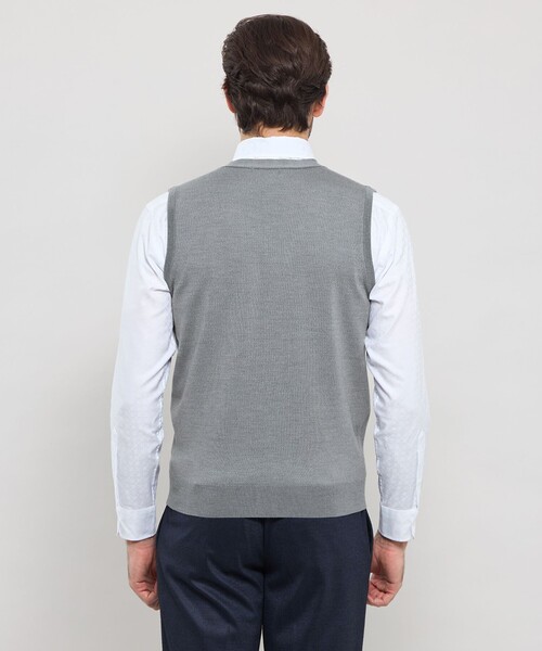 MACKINTOSH LONDON（マッキントッシュ ロンドン）の「14ゲージウォッシャブルウールベスト（ベスト・メンズ・ブラック/グレー系その他・M/L）」の8枚目の写真