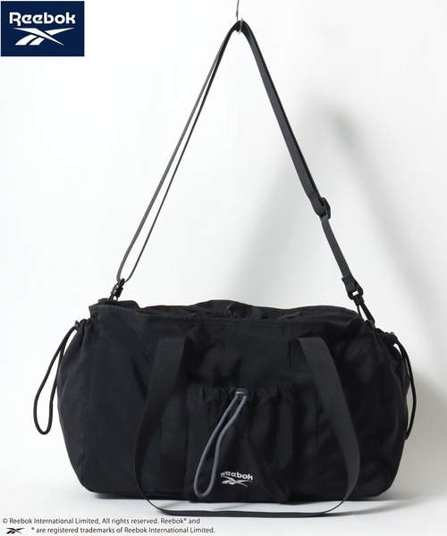 Reebok(リーボック)の「Reebok/リーボック ロゴ ワンポイント刺繍 2Way ナイロン ドローコード ショルダーバッグ/トートバッグ/大容量/レディース メンズ(ショルダーバッグ・レディース・チャコールグレー/ブラック/ベージュ・FREE)」の4枚目の写真