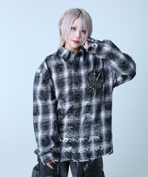 BACKSTAGE PASS（バックステージパス）の「ZERO PYRAMID(ゼロ ピラミッド)オーバーサイズ オンブレーチェックシャツ（シャツ/ブラウス）」