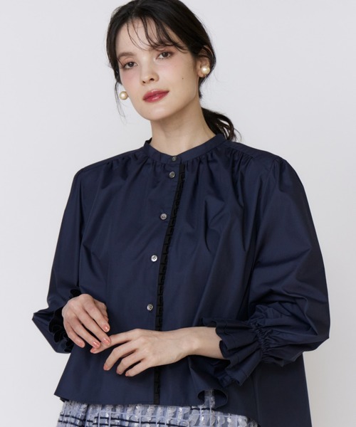 セール】配色フリルショート丈ブラウス（シャツ/ブラウス）｜Maglie le