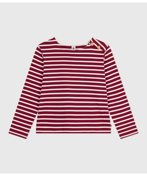 PETIT BATEAU（プチバトー）の「マリニエールプルオーバー（スウェット・レディース・レッド・XX-SMALL/X-SMALL/SMALL/MEDIUM）」の4枚目の写真
