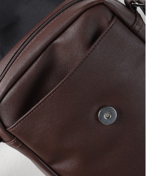 BACK NUMBER（バックナンバー）の「【BACK NUMBER】ＰＵフラップショルダーバッグ（PU素材/軽量/柔らかい）（ショルダーバッグ・メンズ・ブラック/ブラウン・ONE SIZE）」の6枚目の写真