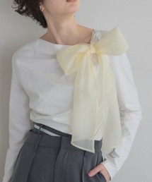 ビッグリボンドレープTシャツ