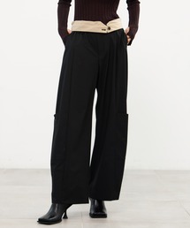 STUDIOUS | 【STUDIOUS/ステュディオス】Soft Barrel Leg Cargo Trousers/ソフトバレルレッグカーゴパンツ/スラックス/美脚パンツ/通勤パンツ/トレンドパンツ(スラックス)