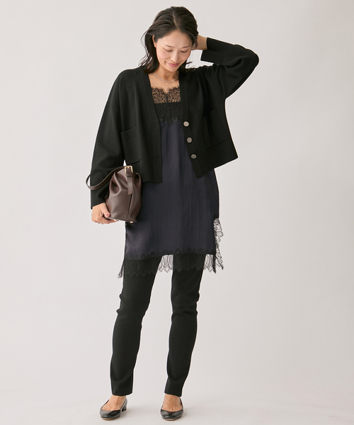 wool knit Vneck カーディガン（カーディガン/ボレロ）｜VERMEIL par