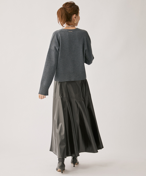 wool knit Vneck カーディガン（カーディガン/ボレロ）｜VERMEIL par