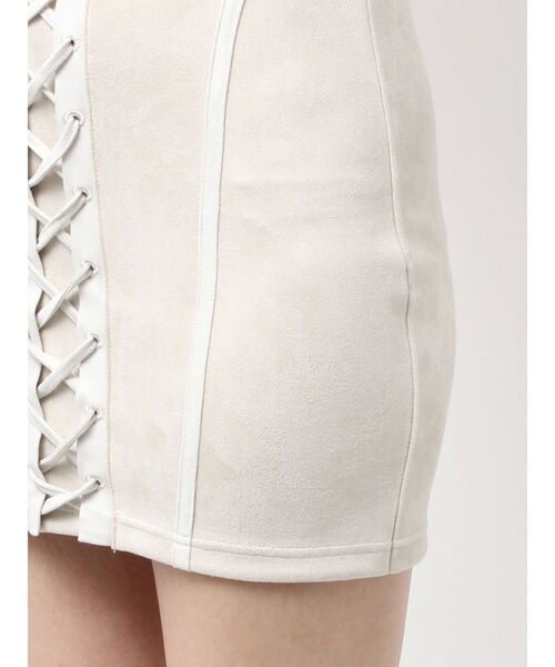 GYDA（ジェイダ）の「フロントレースアップタイトミニワンピース（ワンピース・レディース・オレンジ/アイボリー・FREE）」の7枚目の写真