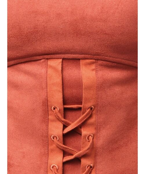 GYDA（ジェイダ）の「フロントレースアップタイトミニワンピース（ワンピース・レディース・オレンジ/アイボリー・FREE）」の10枚目の写真