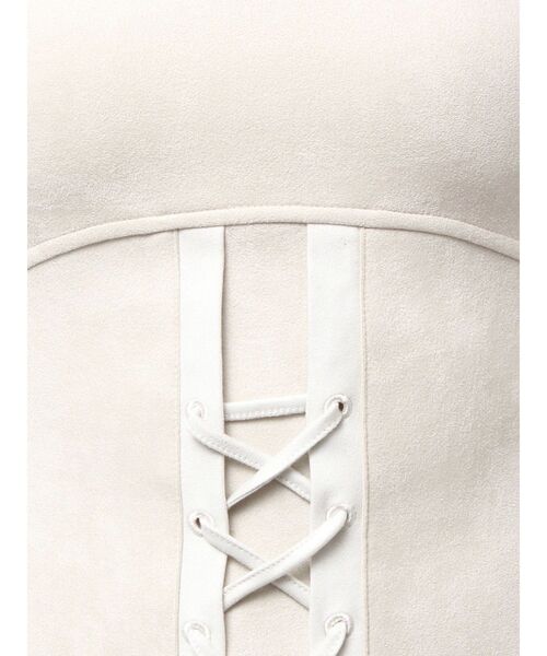 GYDA（ジェイダ）の「フロントレースアップタイトミニワンピース（ワンピース・レディース・オレンジ/アイボリー・FREE）」の11枚目の写真