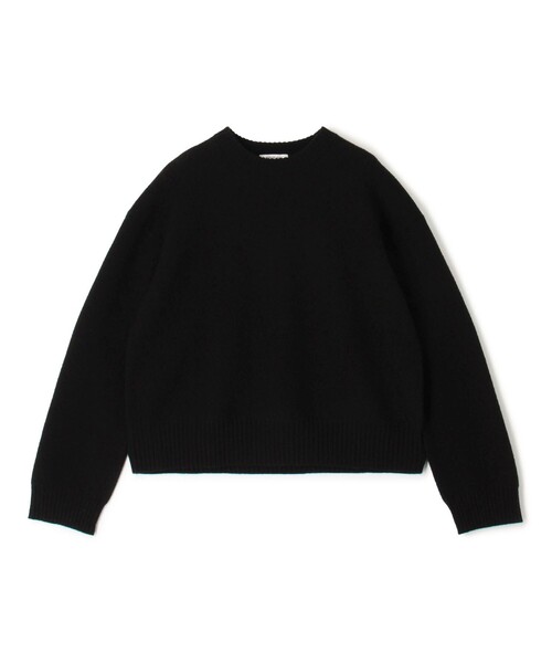 EDITION（エディション）の「フェルテッドウール クルーネックニット（ニット/セーター・レディース・ライトグレー/ブラック・FREE）」の2枚目の写真