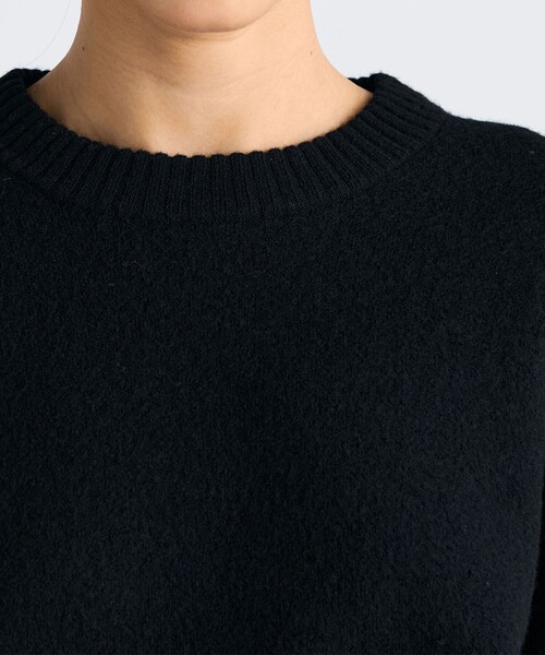 EDITION（エディション）の「フェルテッドウール クルーネックニット（ニット/セーター・レディース・ライトグレー/ブラック・FREE）」の7枚目の写真