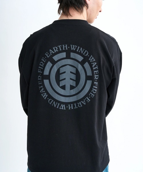 ELEMENT(エレメント)の「ELEMENT メンズ LOGO LS ロンT 【2025年秋冬モデル】/エレメントツリーロゴバックプリントビックシルエット長袖ロンT(Tシャツ/カットソー・メンズ・ブラック/ホワイト・X-LARGE/LARGE/MEDIUM)」の8枚目の写真