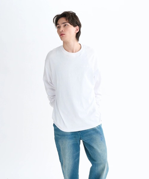ELEMENT(エレメント)の「ELEMENT メンズ LOGO LS ロンT 【2025年秋冬モデル】/エレメントツリーロゴバックプリントビックシルエット長袖ロンT(Tシャツ/カットソー・メンズ・ブラック/ホワイト・X-LARGE/LARGE/MEDIUM)」の3枚目の写真