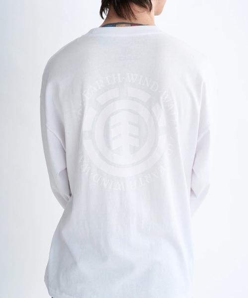 ELEMENT(エレメント)の「ELEMENT メンズ LOGO LS ロンT 【2025年秋冬モデル】/エレメントツリーロゴバックプリントビックシルエット長袖ロンT(Tシャツ/カットソー・メンズ・ブラック/ホワイト・X-LARGE/LARGE/MEDIUM)」の4枚目の写真