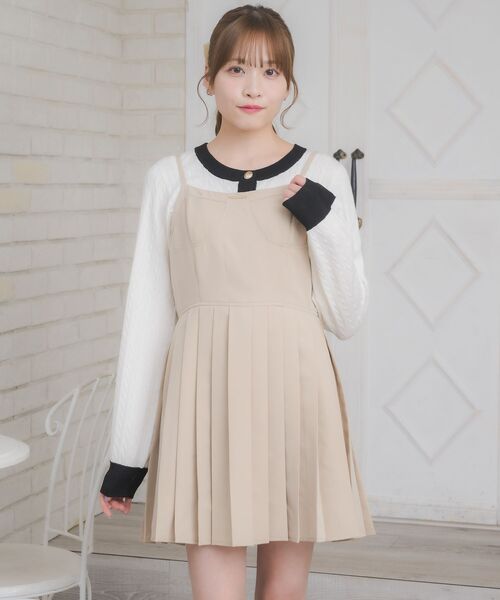 セール】プレート付プリーツキャミOP（ワンピース）｜ems excite