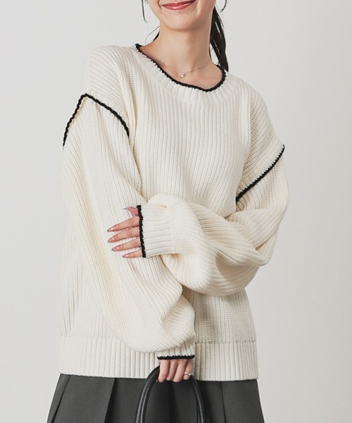 配色ニット（ニット/セーター）｜Honeys（ハニーズ）のファッション
