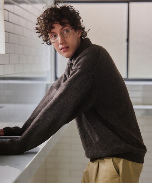 MAISON CLUB（メゾンクラブ）の「【MAISON CLUB】80’ｓｓWool Over Knit Polo　/　ウールオーバーニットポロ KKP（ニット/セーター・メンズ・グレー/ブラウン/ブラック・M/L）」の21枚目の写真