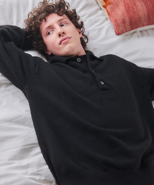 MAISON CLUB（メゾンクラブ）の「【MAISON CLUB】80’ｓｓWool Over Knit Polo　/　ウールオーバーニットポロ KKP（ニット/セーター・メンズ・グレー/ブラウン/ブラック・M/L）」の4枚目の写真