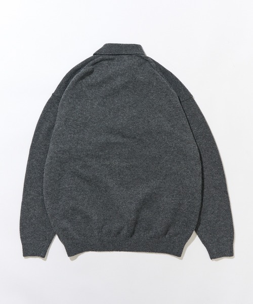 MAISON CLUB（メゾンクラブ）の「【MAISON CLUB】80’ｓｓWool Over Knit Polo　/　ウールオーバーニットポロ KKP（ニット/セーター・メンズ・グレー/ブラウン/ブラック・M/L）」の12枚目の写真