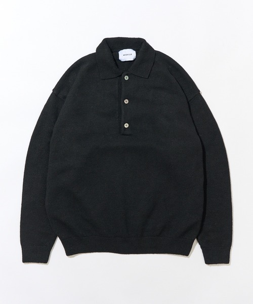 MAISON CLUB（メゾンクラブ）の「【MAISON CLUB】80’ｓｓWool Over Knit Polo　/　ウールオーバーニットポロ KKP（ニット/セーター・メンズ・グレー/ブラウン/ブラック・M/L）」の7枚目の写真