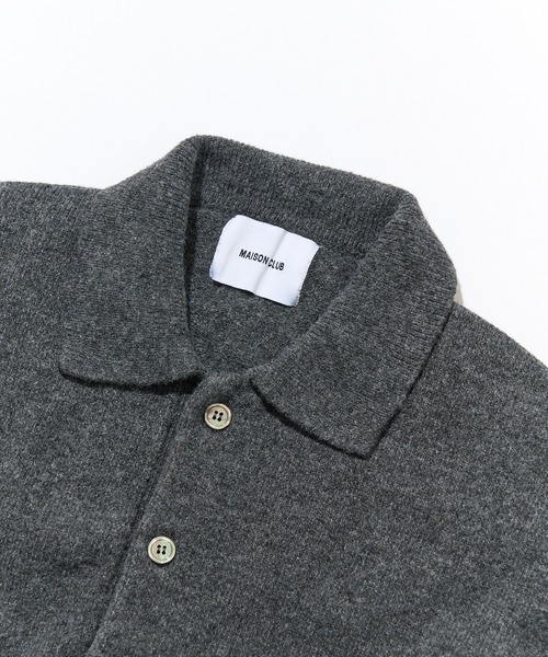 MAISON CLUB（メゾンクラブ）の「【MAISON CLUB】80’ｓｓWool Over Knit Polo　/　ウールオーバーニットポロ KKP（ニット/セーター・メンズ・グレー/ブラウン/ブラック・M/L）」の13枚目の写真