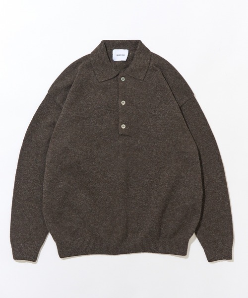 MAISON CLUB】80'ssWool Over Knit Polo / ウールオーバーニットポロ