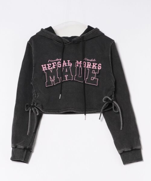 DIAVEL(ディアベル)の「【5色展開】韓国風Y2Kクロップドパーカー/両側ドローストリング&ウォッシュ加工(パーカー・レディース・ブラック/ダークグレー/ホワイト系その他2/ピンク/グレー系その他3・M)」の19枚目の写真