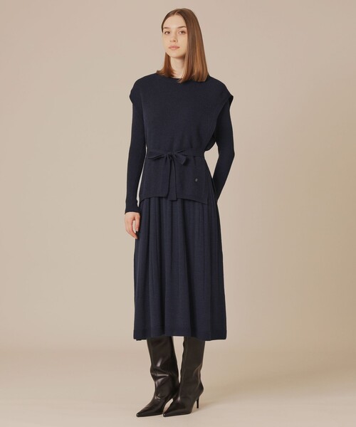 MACKINTOSH LONDON（マッキントッシュ ロンドン）の「グラデーションリブホールガーメントワンピース（ワンピース・レディース・ブラウン/ネイビー/グレー系その他・38）」の6枚目の写真